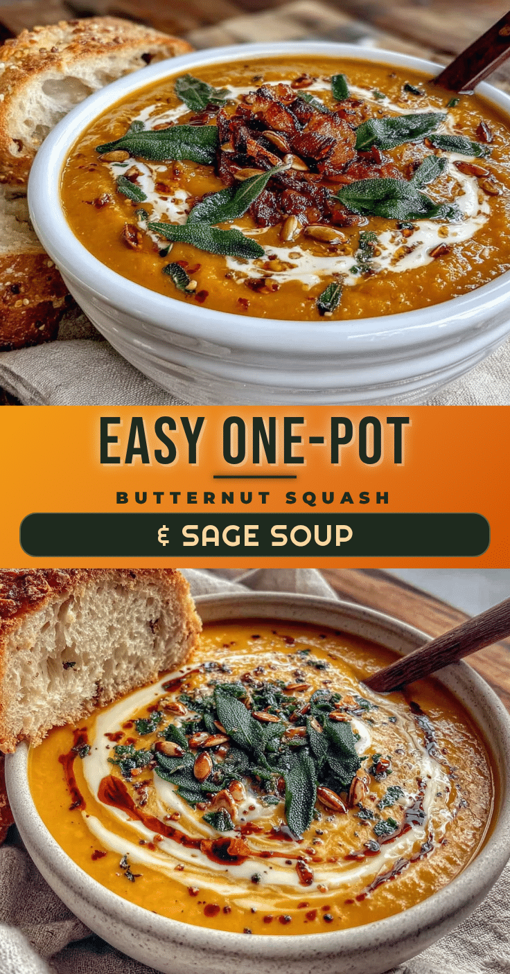 butternut squash sage soup recipe