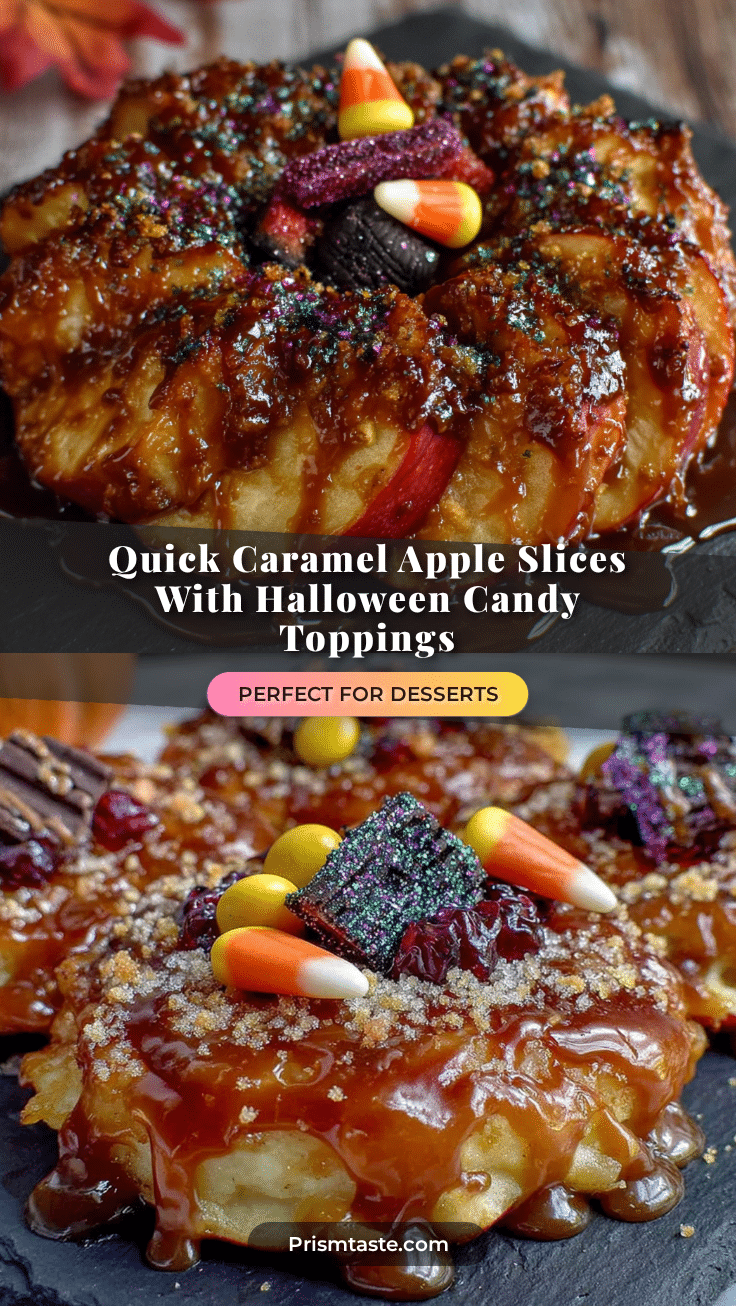caramel apple slices with candy toppings recipe