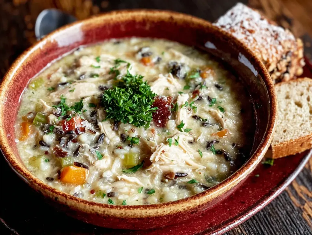 chicken and wild rice soup - featured image