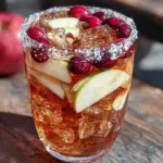 cozy salted caramel apple cider sangria - featured image