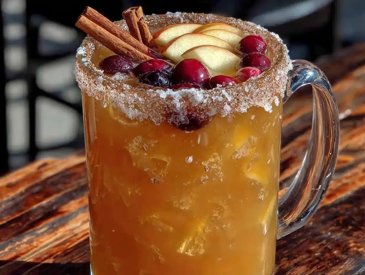 cozy salted caramel apple cider sangria preparation steps