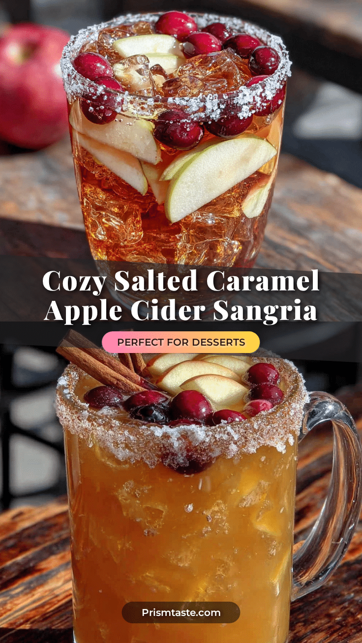 cozy salted caramel apple cider sangria recipe
