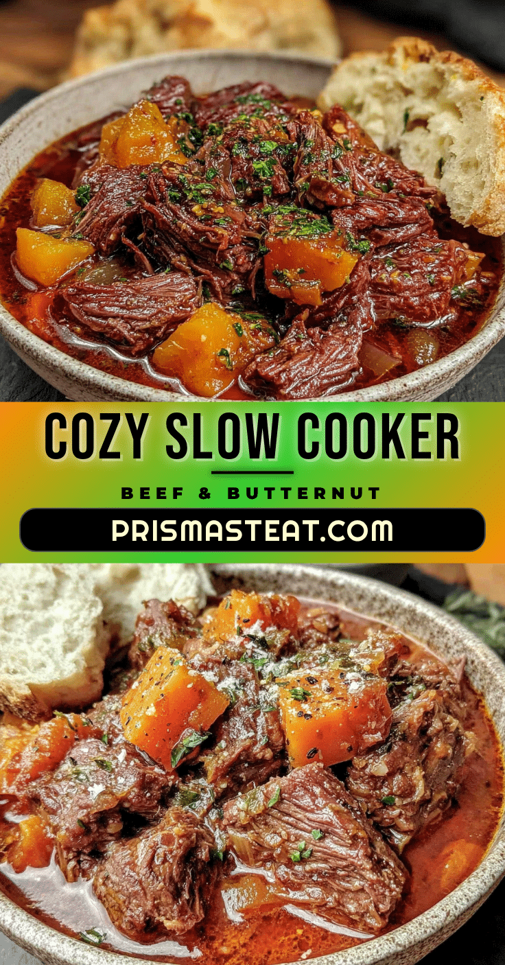 cozy slow cooker beef and butternut squash stew recipe