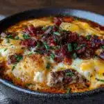 cozy slow cooker cheeseburger soup - featured image