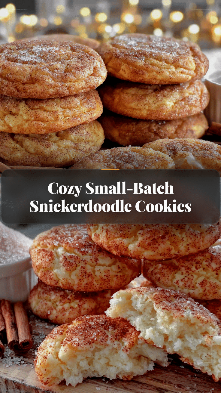 cozy small-batch snickerdoodle cookies recipe