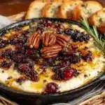 cranberry pecan baked feta dip - featured image