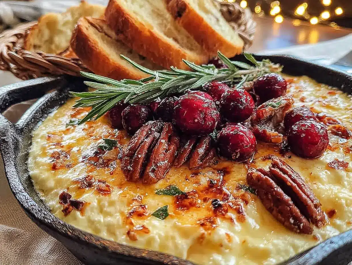 cranberry pecan baked feta dip preparation steps