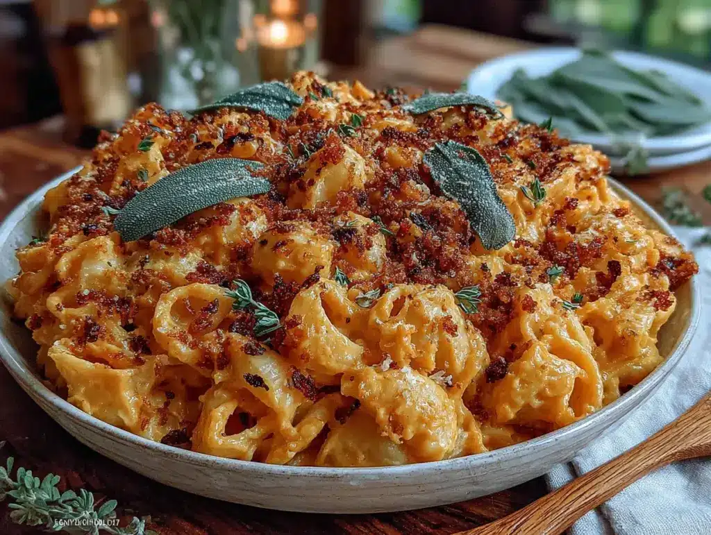 creamy butternut squash mac and cheese - featured image
