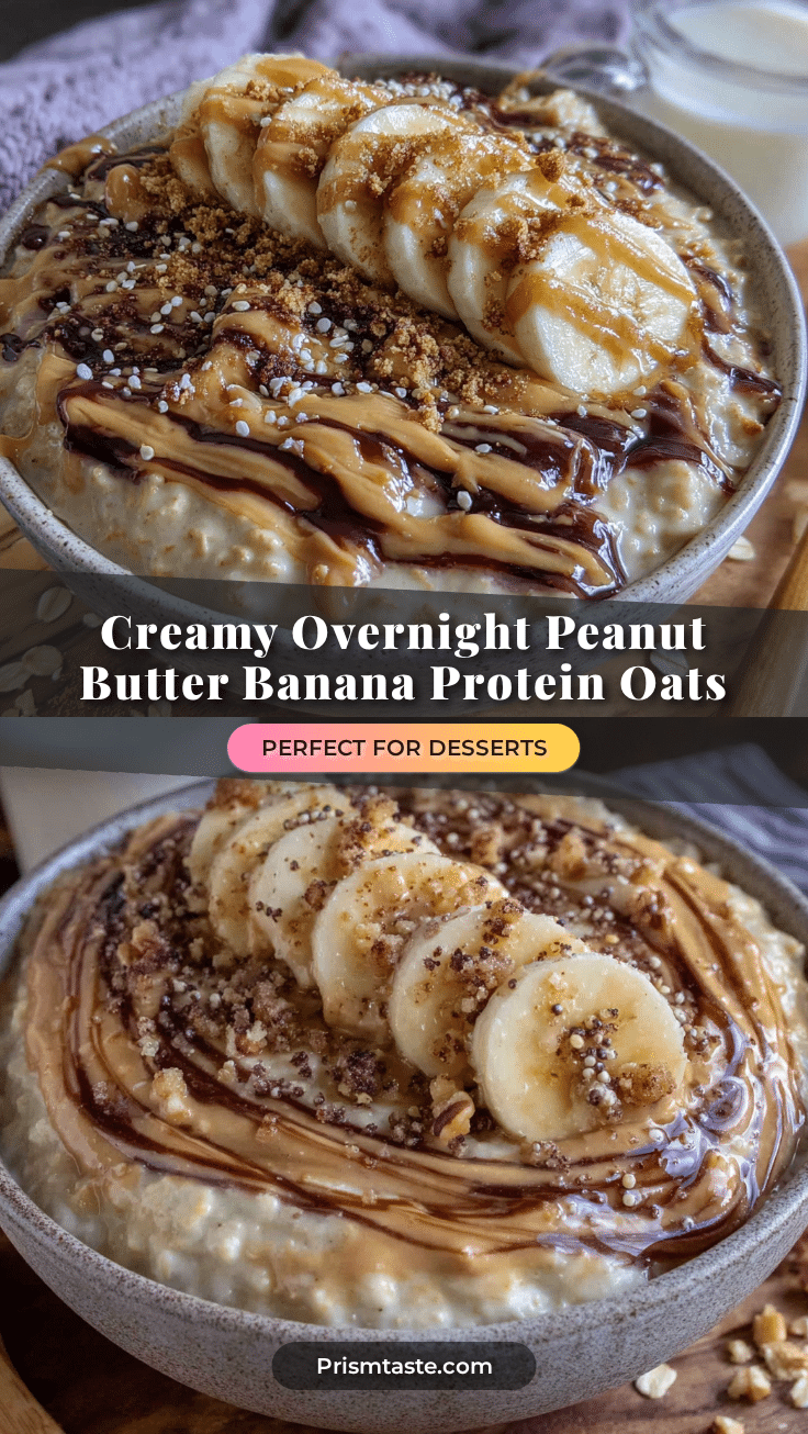 creamy overnight peanut butter banana protein oats recipe