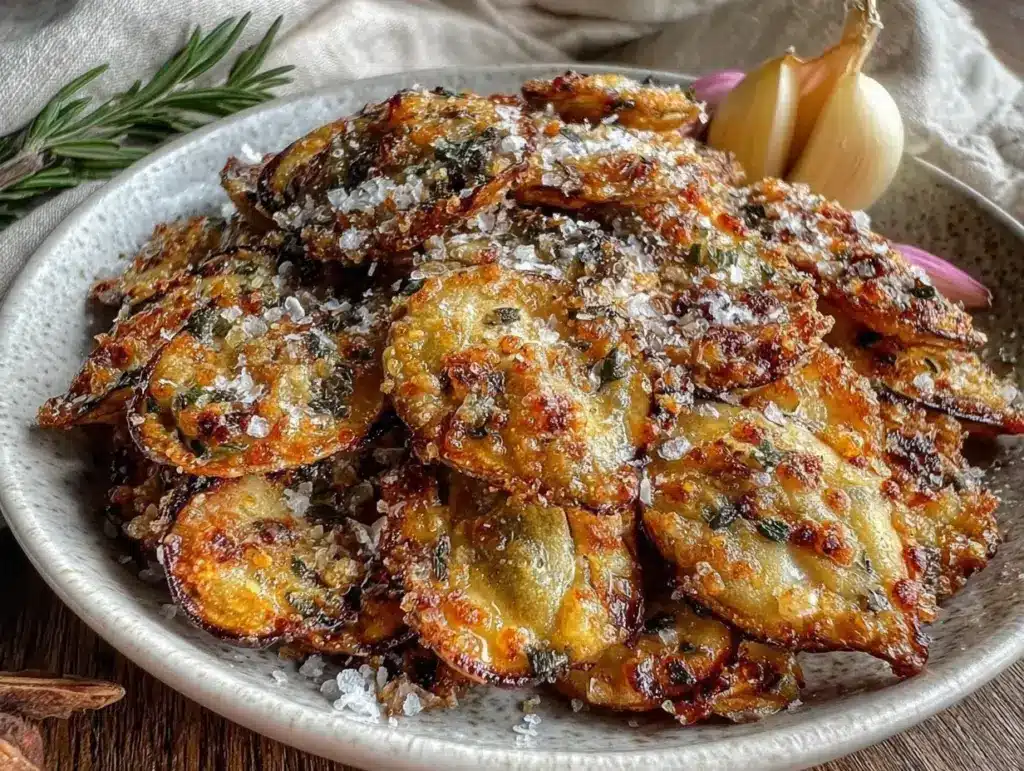 crispy garlic parmesan pumpkin seeds - featured image