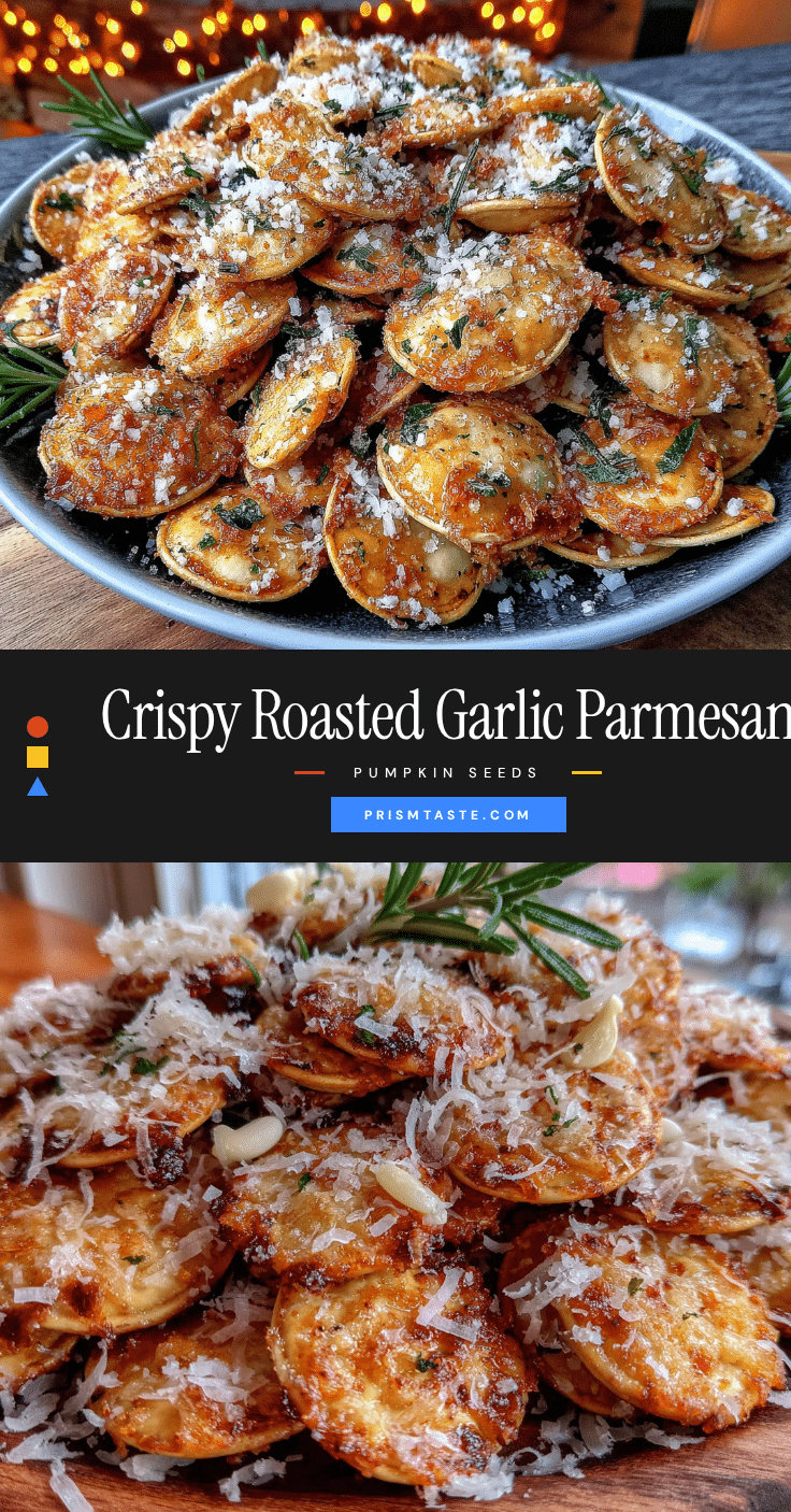 crispy garlic parmesan pumpkin seeds recipe