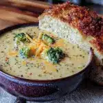crockpot cheddar broccoli soup - featured image
