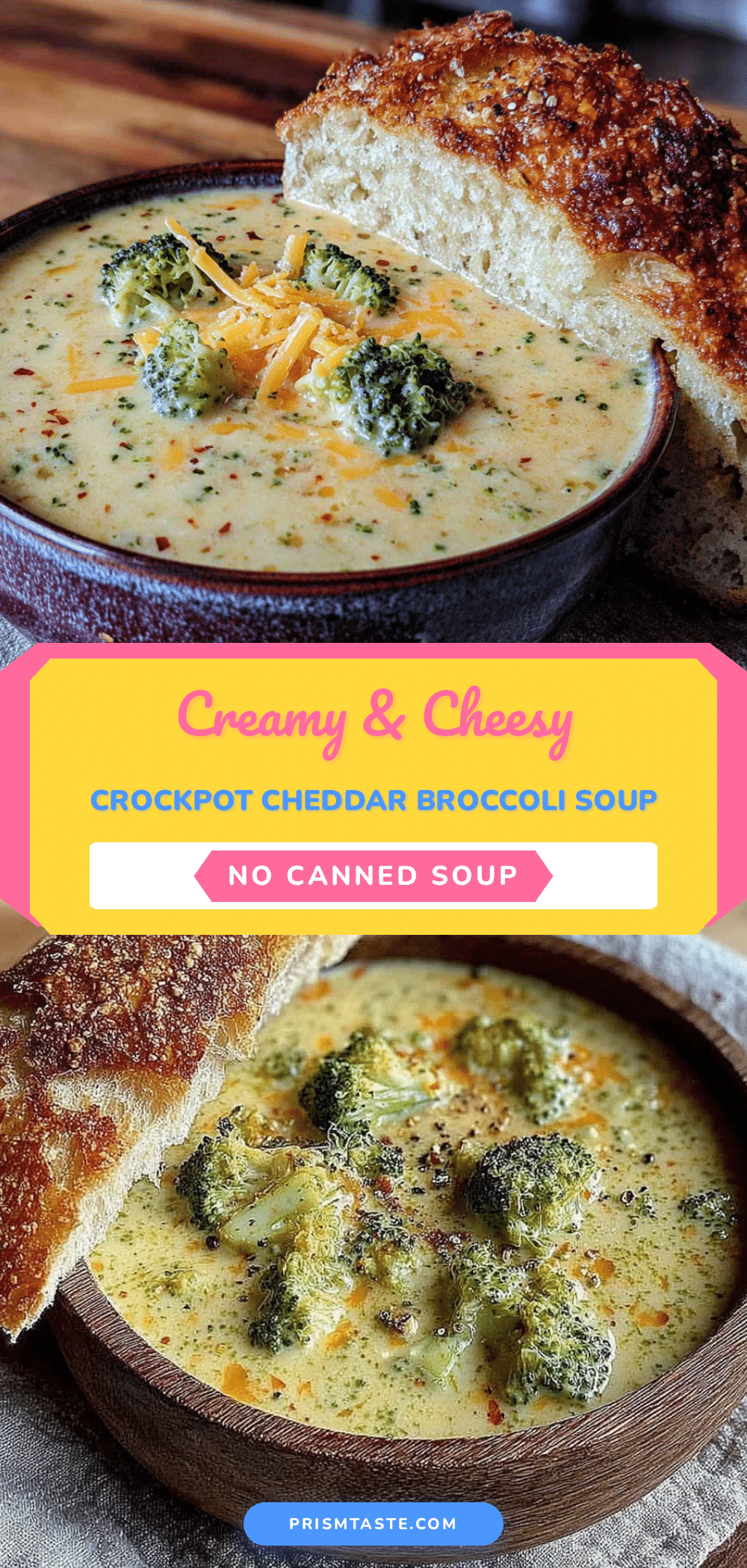 crockpot cheddar broccoli soup recipe