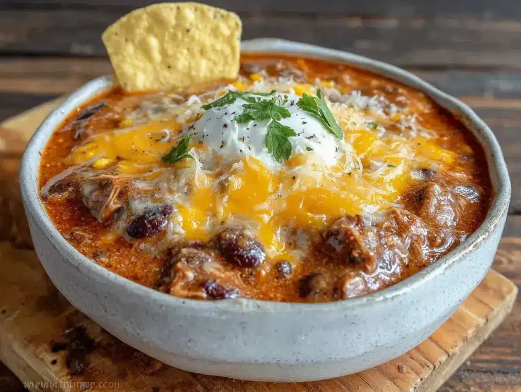 crockpot chicken enchilada soup - featured image