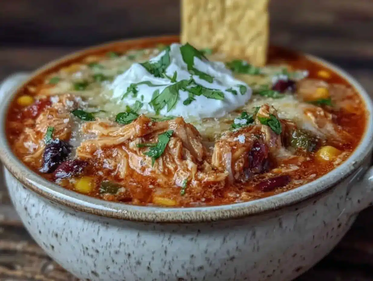 crockpot chicken enchilada soup preparation steps