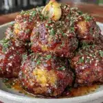 crockpot honey garlic meatballs - featured image