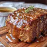 crockpot meatloaf with brown sugar glaze - featured image