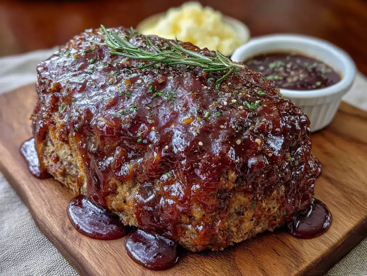 crockpot meatloaf with brown sugar glaze preparation steps