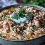 crockpot white chicken chili with cream cheese - featured image