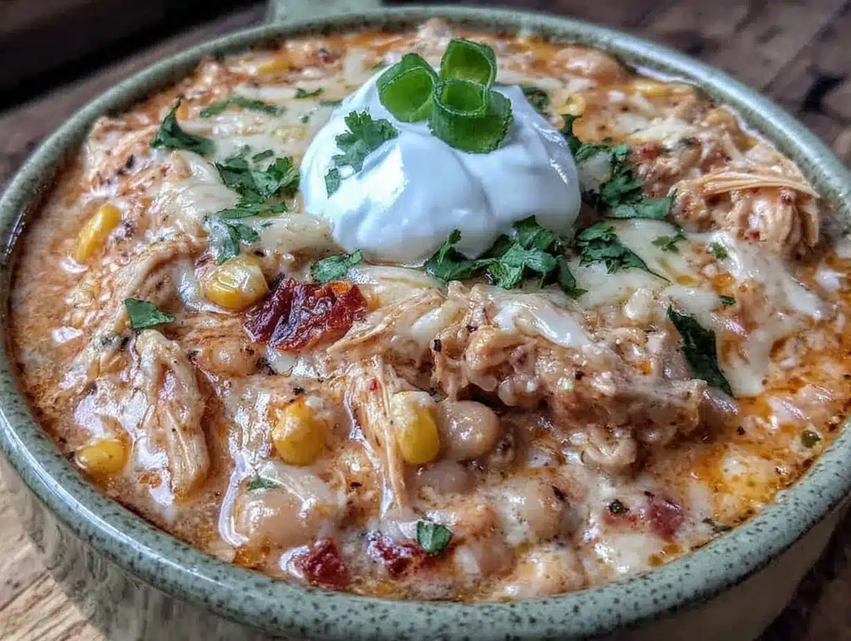 crockpot white chicken chili with cream cheese preparation steps