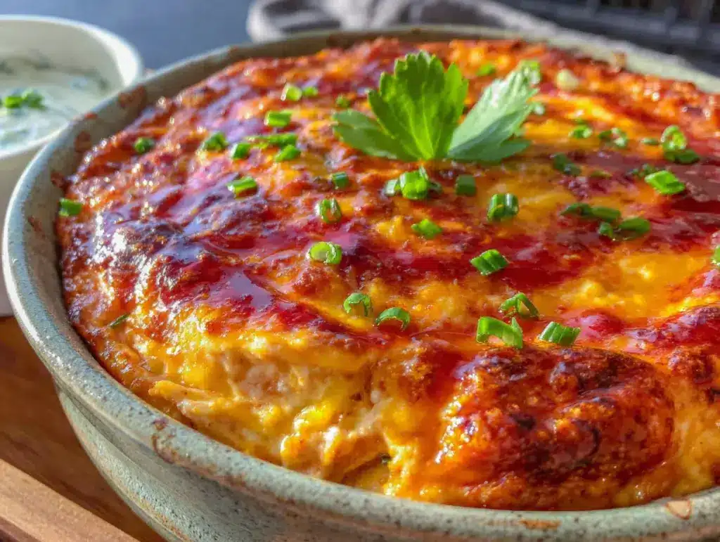 easy buffalo chicken dip - featured image