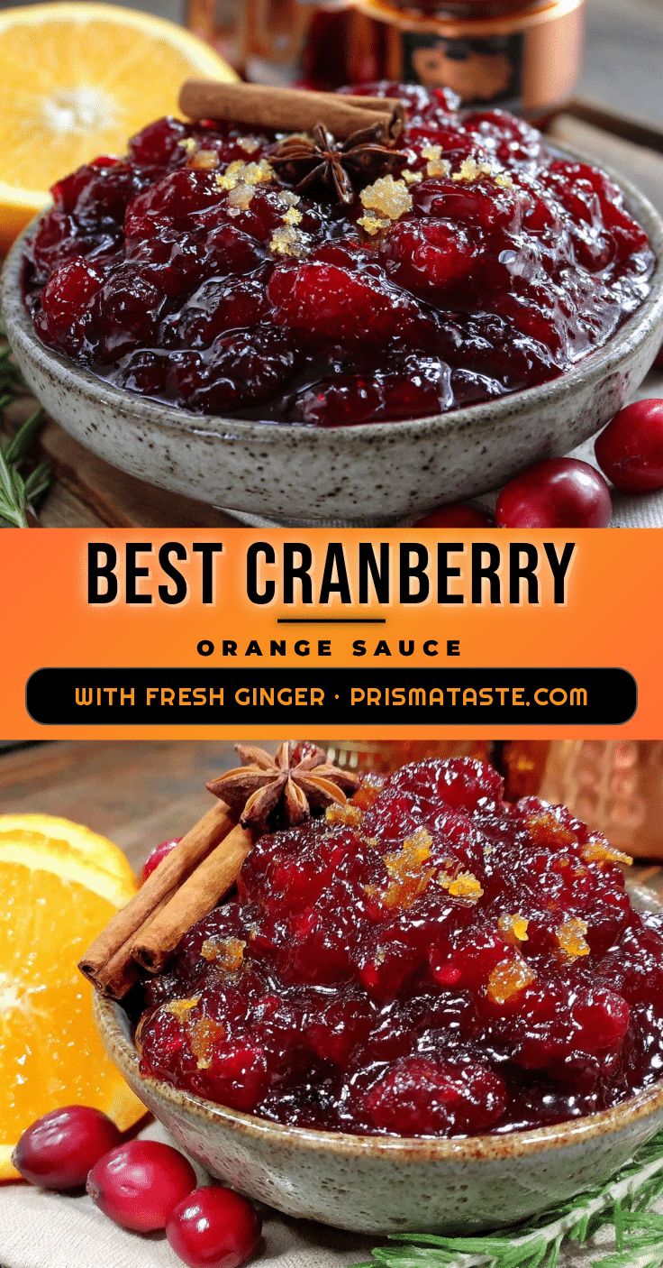 easy homemade cranberry orange sauce with ginger recipe