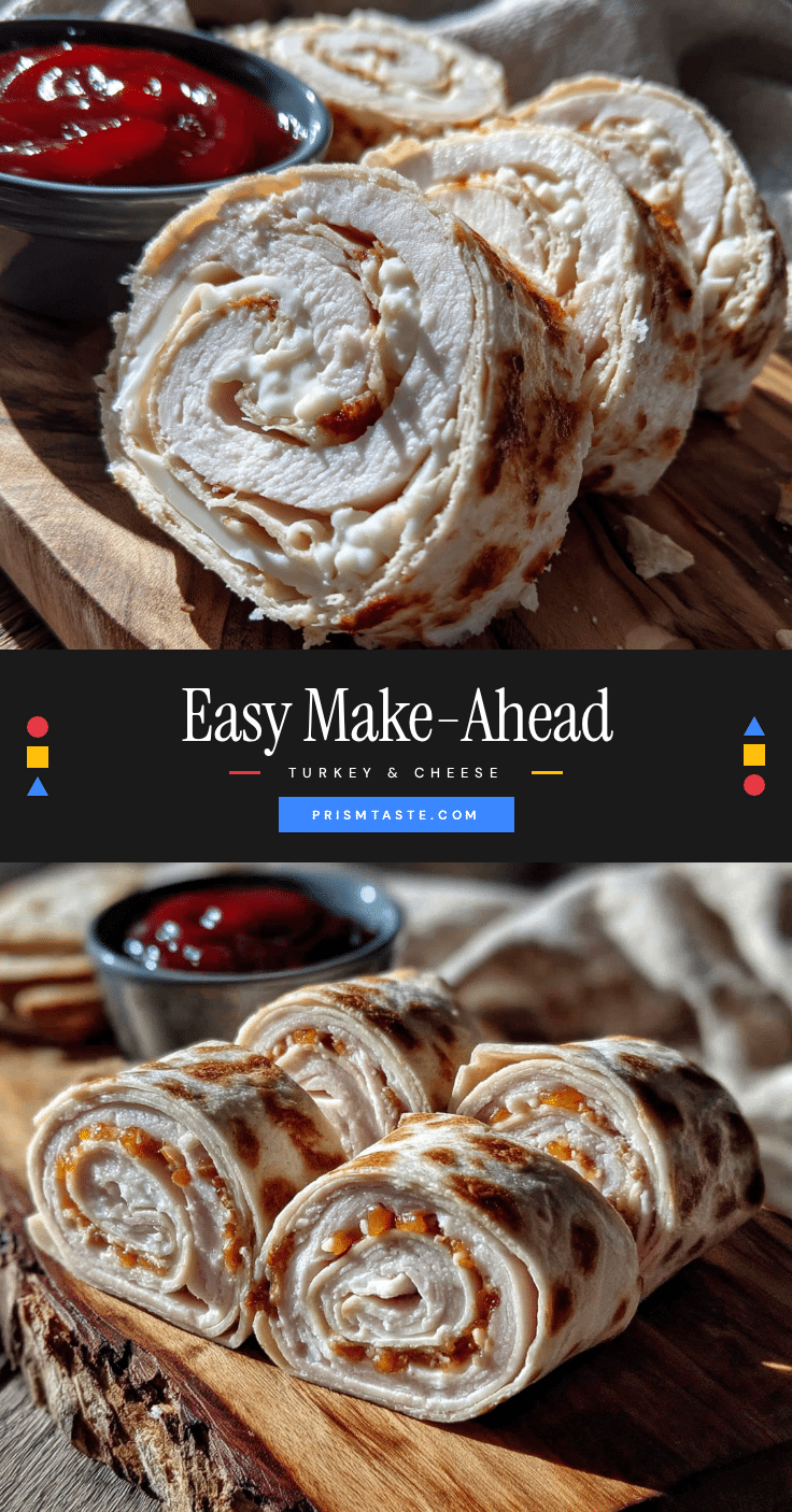 Easy Make-Ahead Turkey and Cheese Lunchbox Roll-Ups recipe