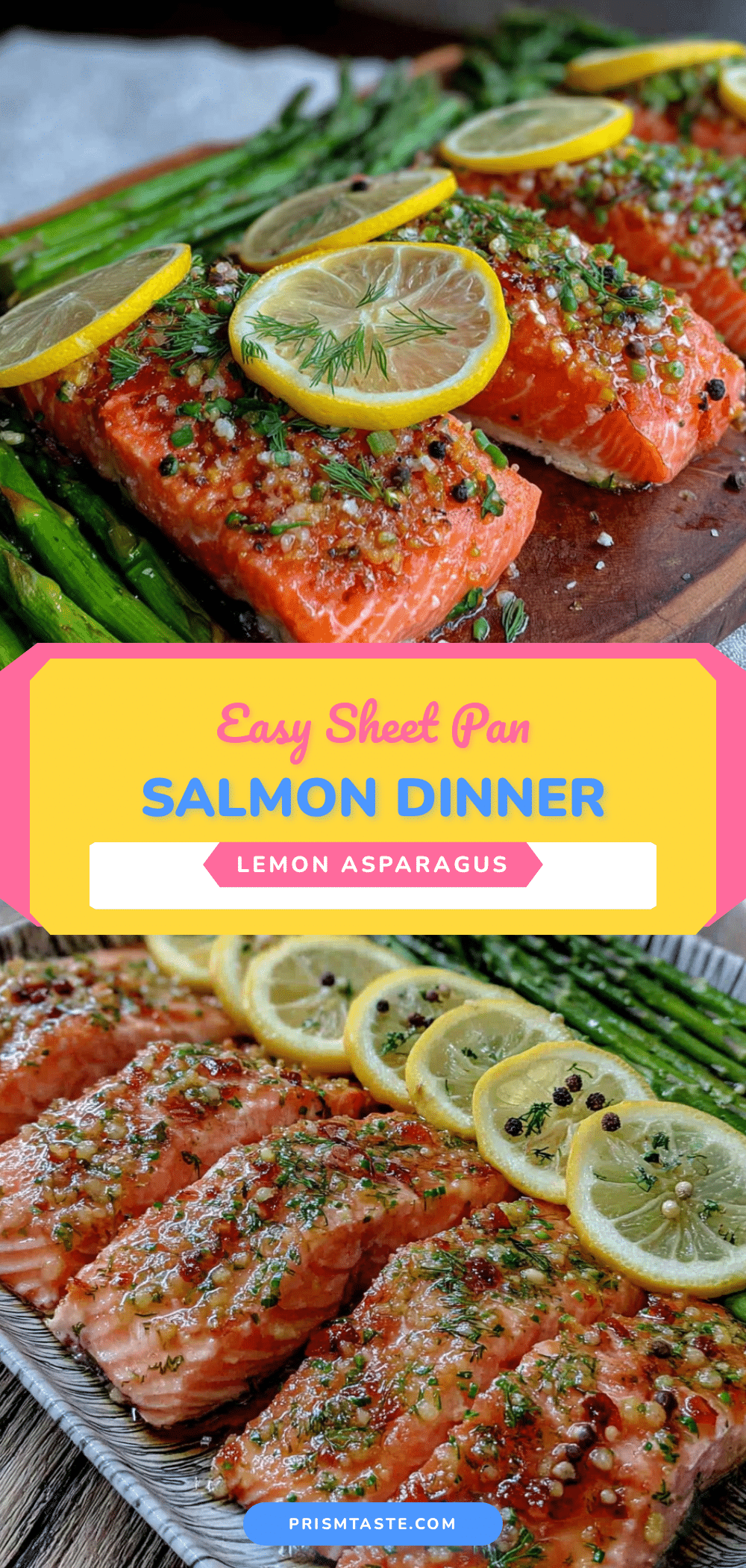 easy salmon sheet pan dinner with lemon asparagus recipe