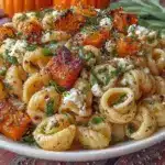 fall pasta salad with roasted butternut squash - featured image