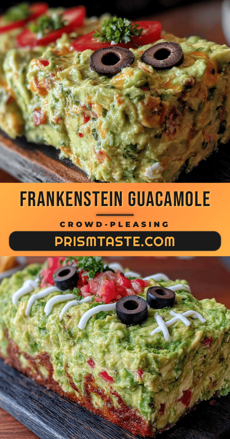 Frankenstein guacamole with olive eyes recipe