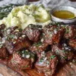 garlic butter steak bites - featured image