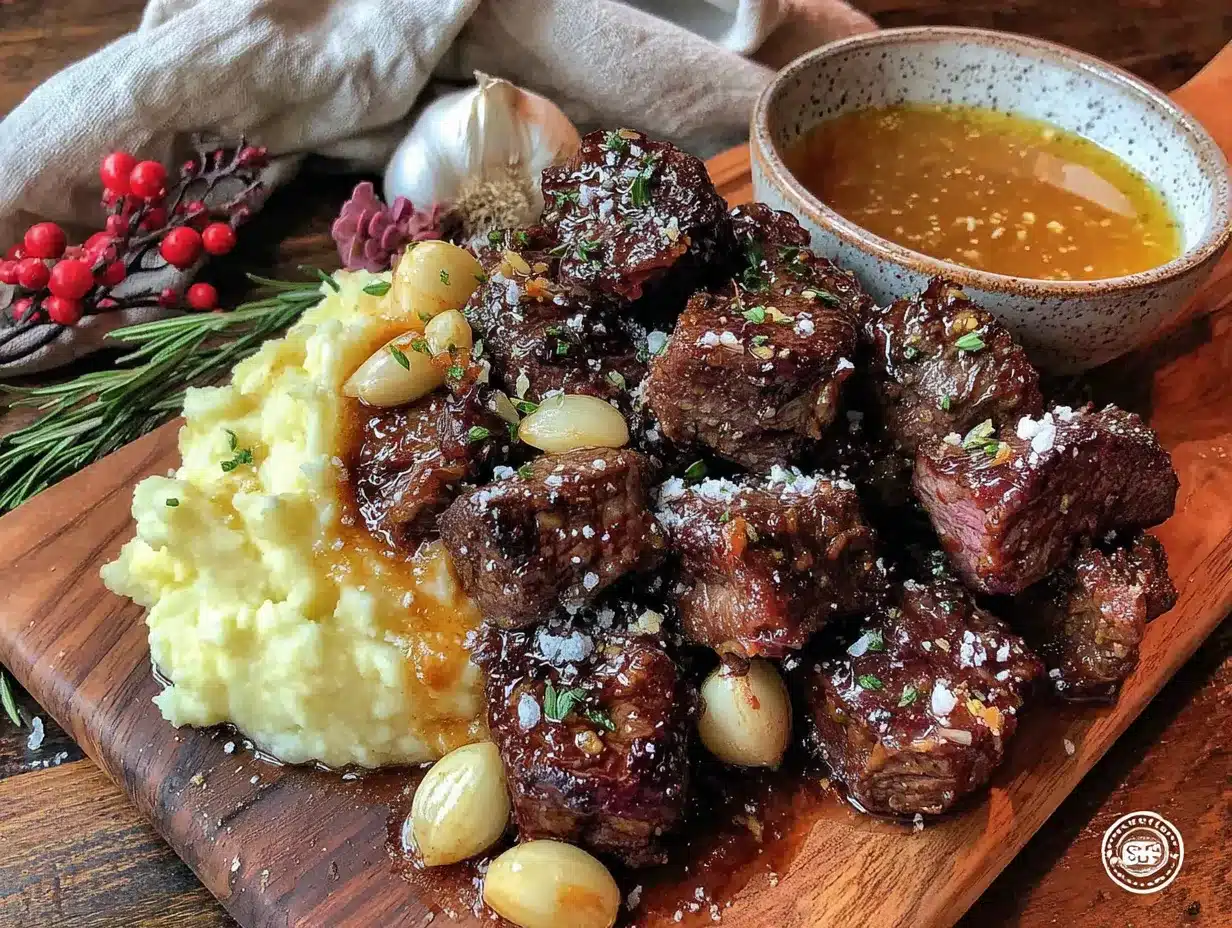 garlic butter steak bites preparation steps