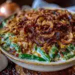 garlic parmesan green bean casserole - featured image