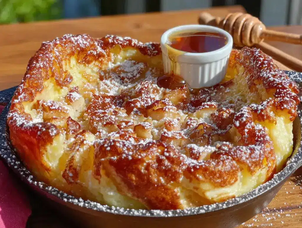 german apple pancake for two - featured image