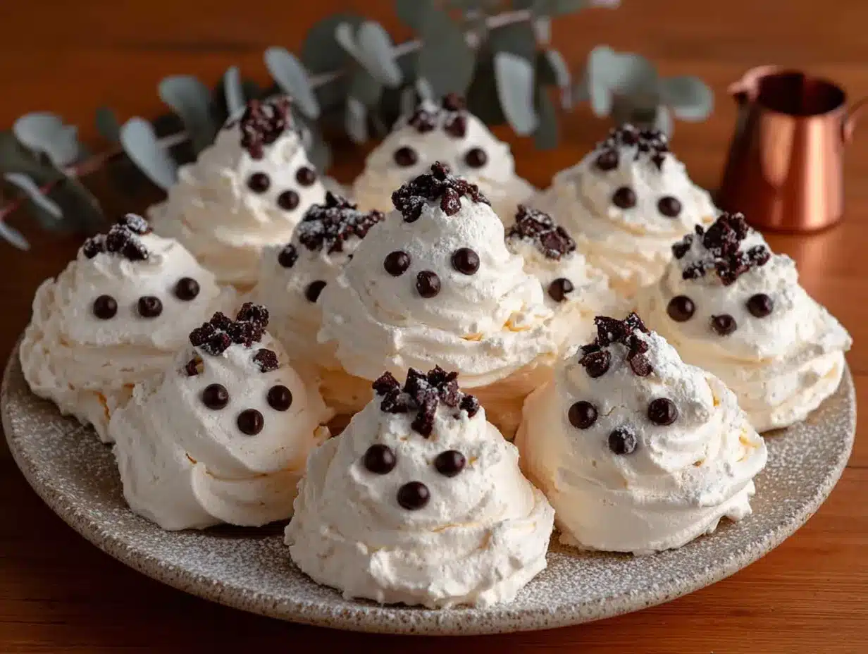ghost meringue cookies preparation steps