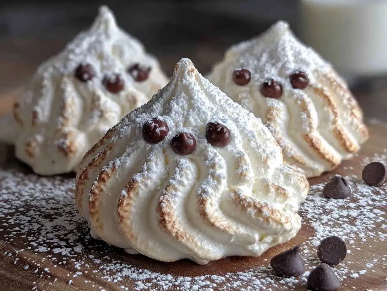 ghost meringue cookies preparation steps