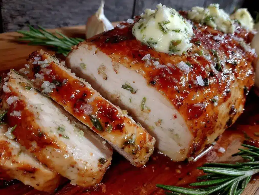 herb butter roasted turkey breast - featured image