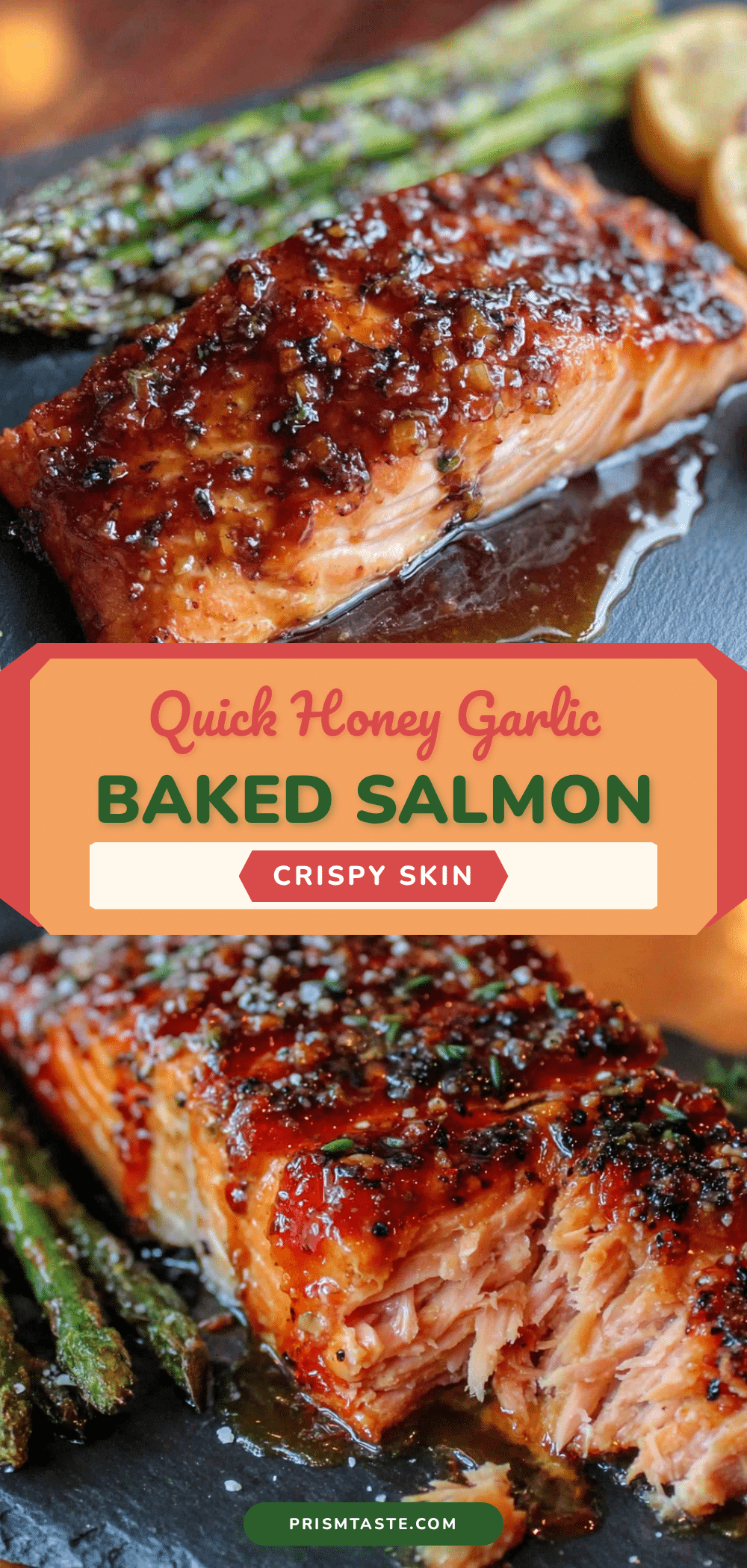 honey garlic baked salmon with crispy skin recipe