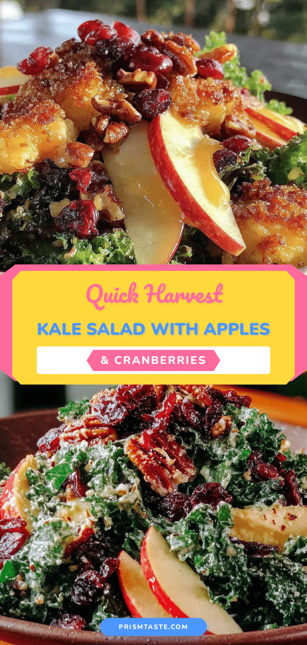 kale salad with apples and cranberries recipe