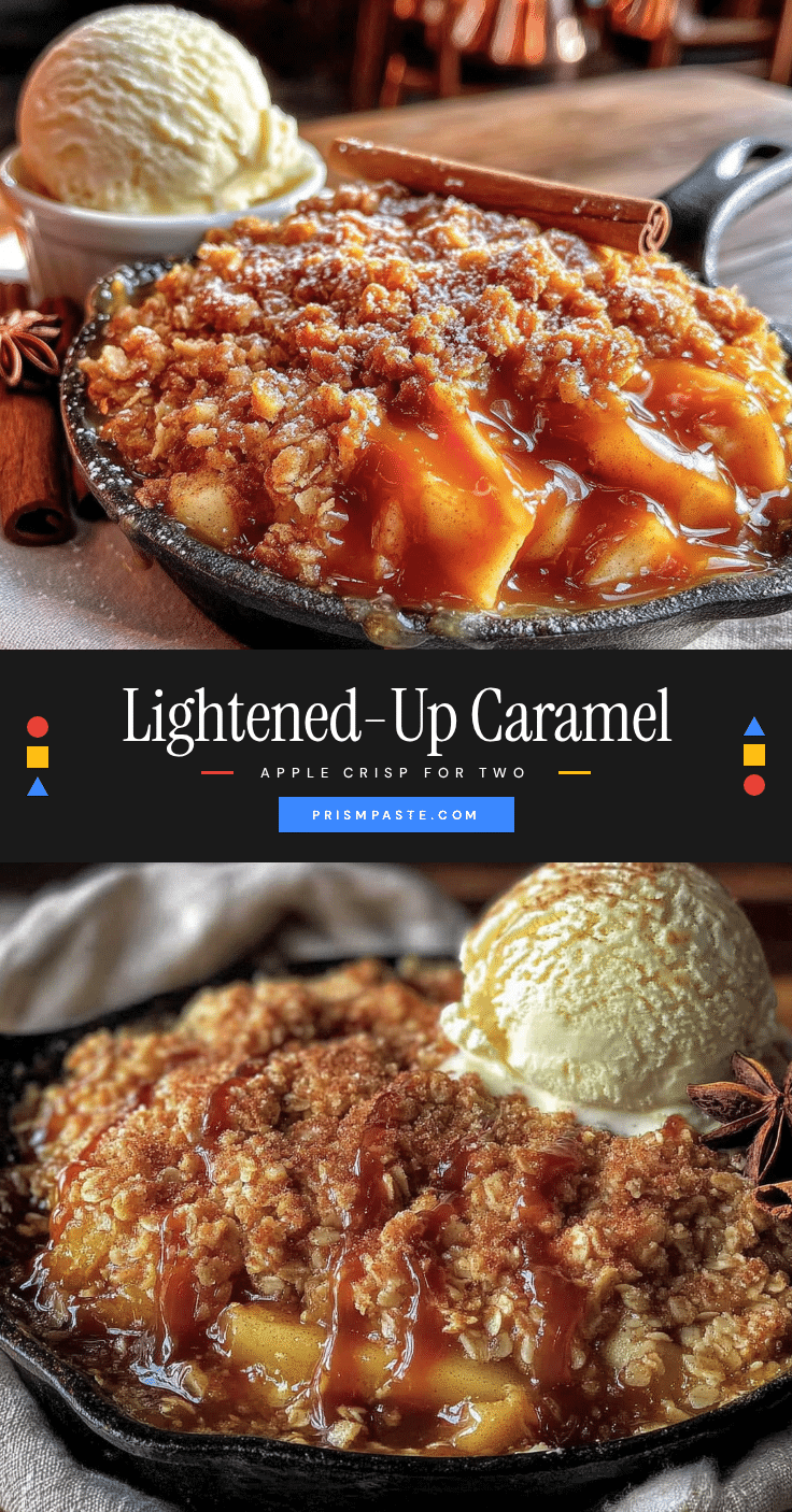 lightened-up caramel apple crisp for two recipe