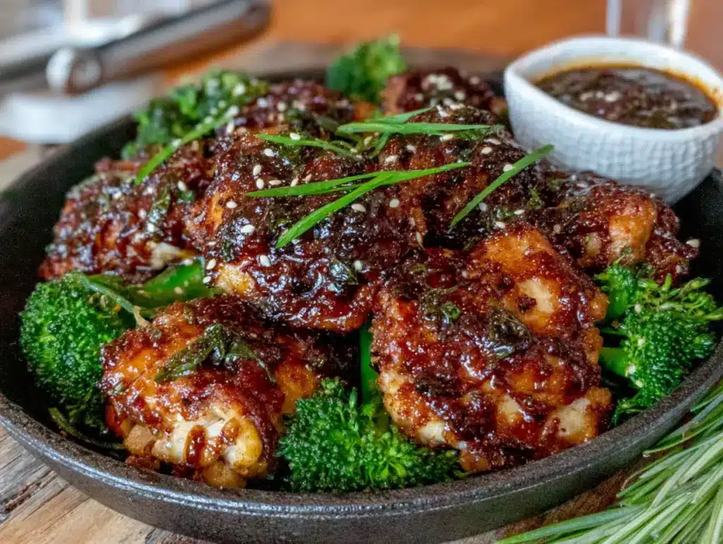 lighter honey garlic chicken thighs - featured image