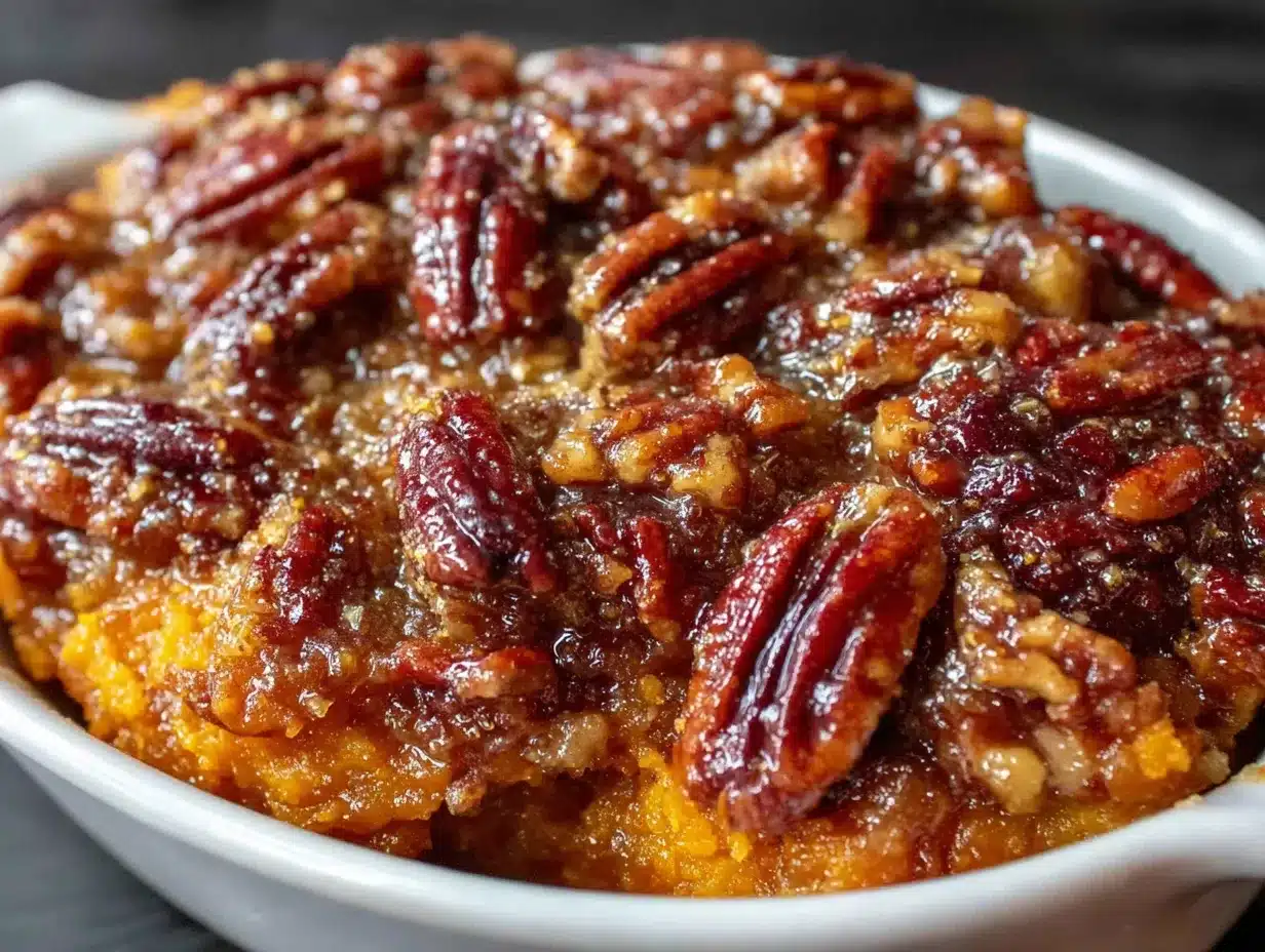 make-ahead sweet potato casserole with pecans preparation steps