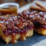 maple bourbon pecan pie bars - featured image