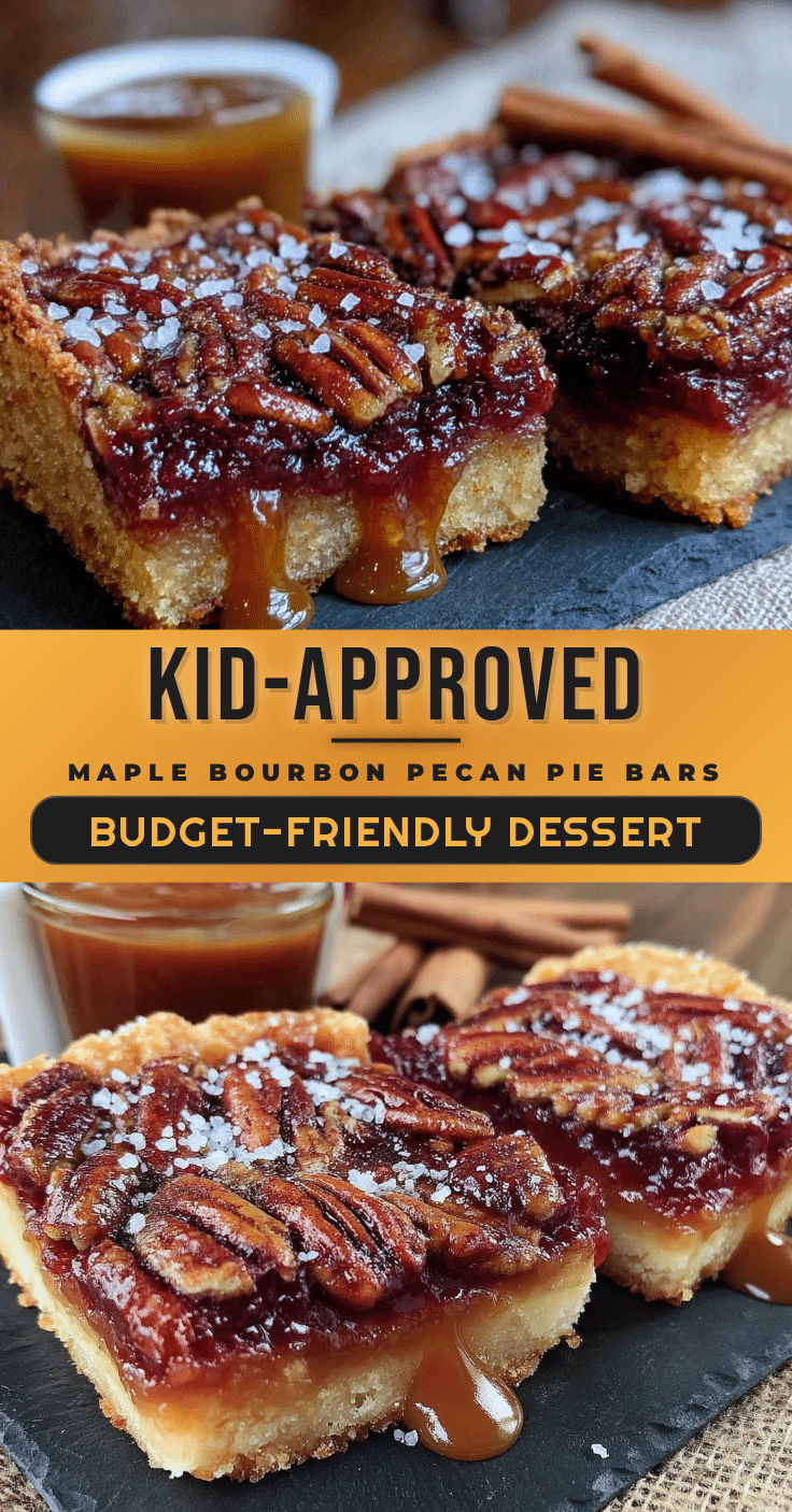 maple bourbon pecan pie bars recipe