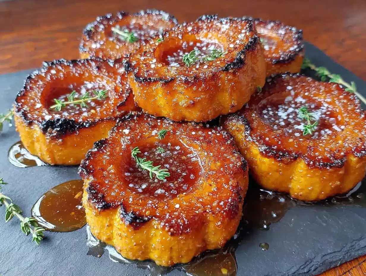 maple glazed roasted acorn squash rings preparation steps