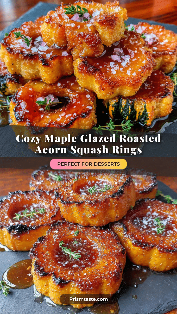 maple glazed roasted acorn squash rings recipe