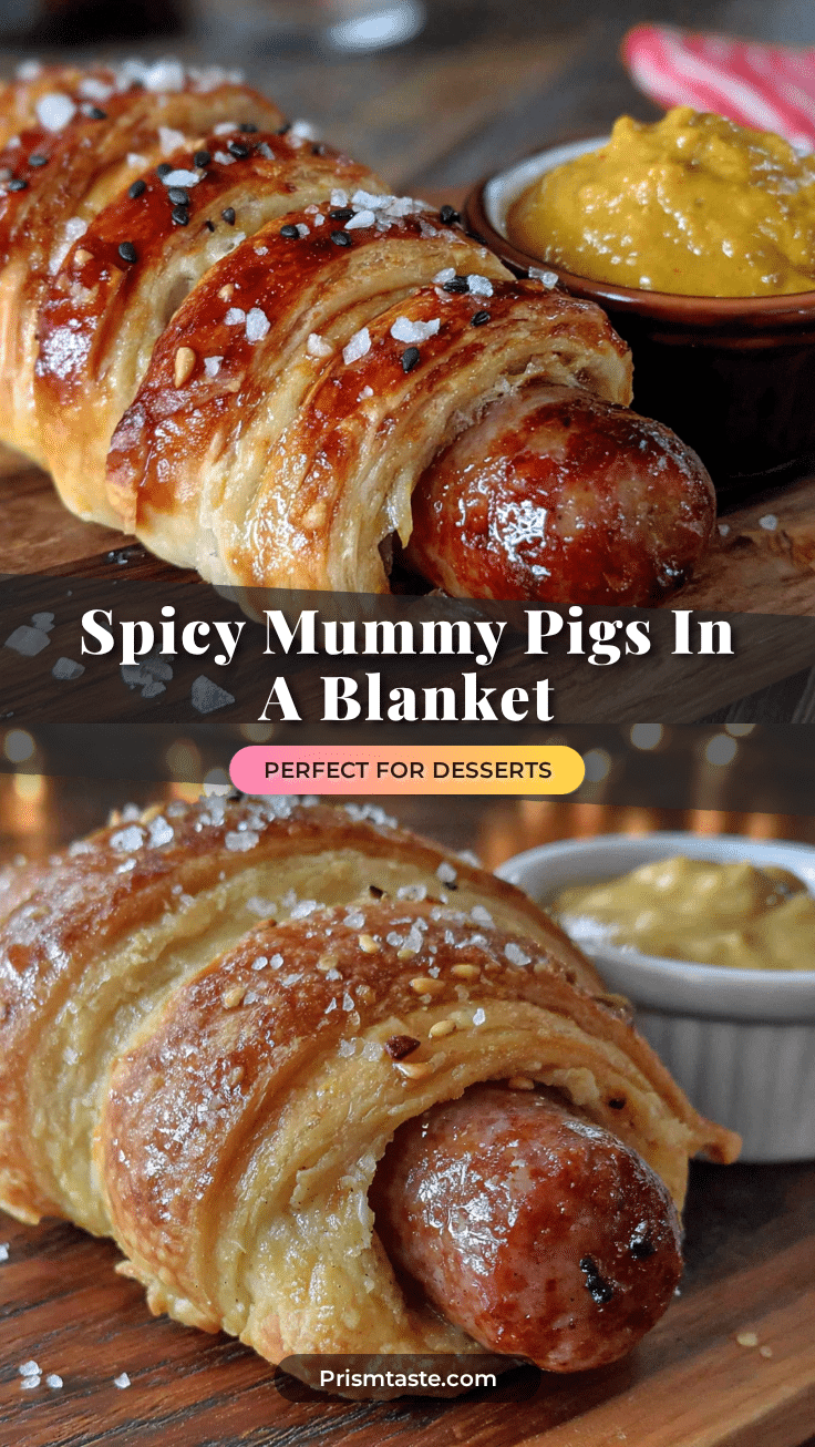 mummy pigs in a blanket with spicy mustard recipe