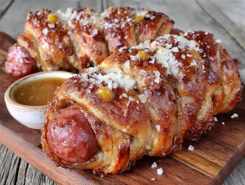 Mummy Stuffed Pretzel Dogs - featured image