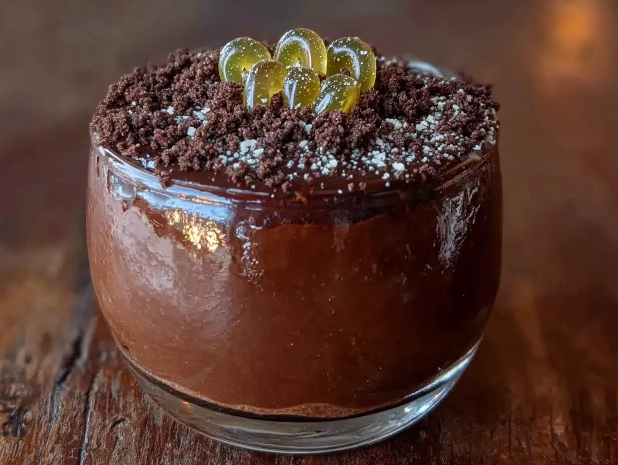 no-bake Oreo dirt cups with gummy worms preparation steps