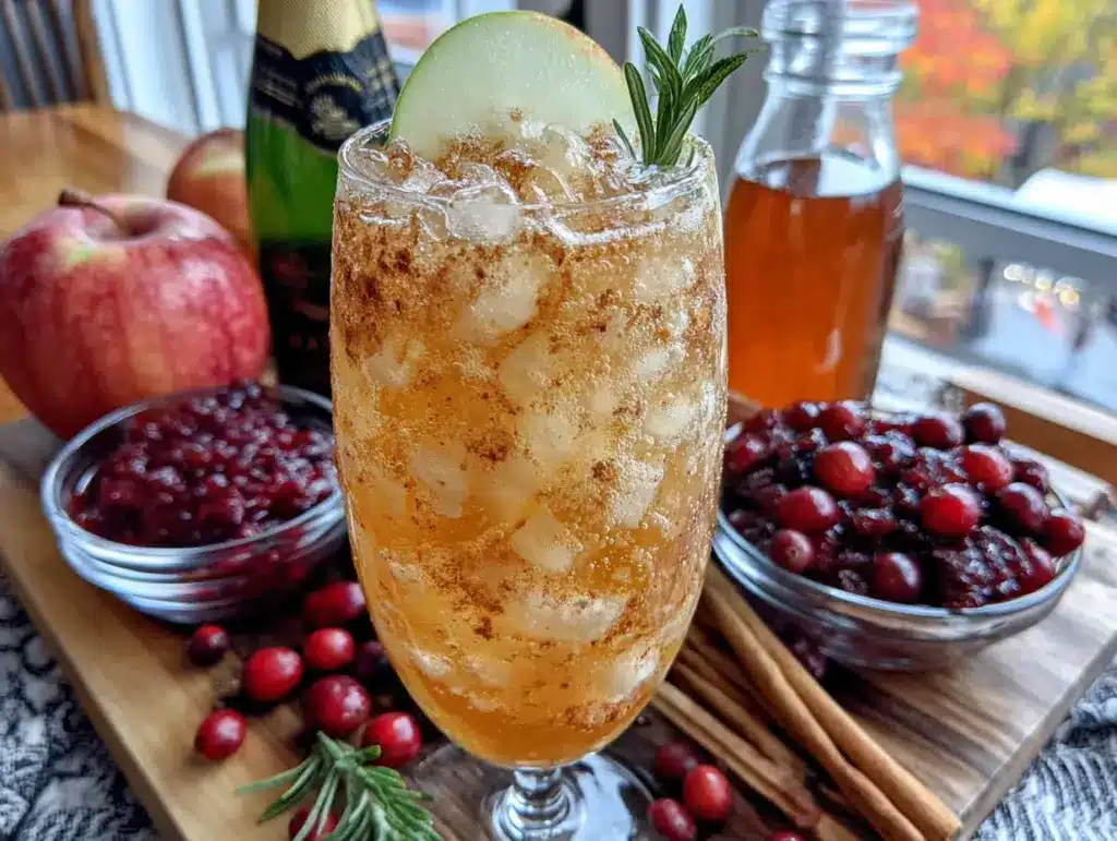 quick apple cider mimosa bar - featured image